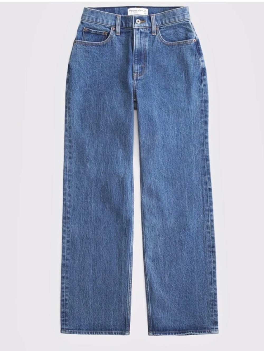 Abercrombie & Fitch Curve Love High Rise 90s Relaxed Jean Jeans Blue Waist 27